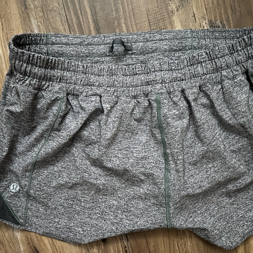 lululemon athletica Heather Gray Performance Running Shorts